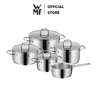 Bộ Nồi WMF INSPIRATION 5 Món, Đáy Từ 3 lớp, Chất Liệu Thép Cromargan Size 24,20, 20,16,16cm