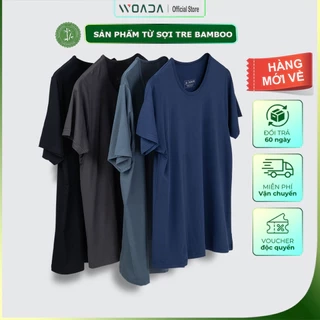 Áo Thun Nam Tay Ngắn Chất Liệu Bamboo Cao Cấp Mát Mịn Thương Hiệu WOADA LKA15