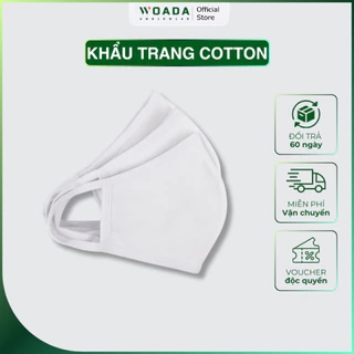 Khẩu Trang Vải Chất Liệu Cotton Kháng Khuẩn Cao Cấp Thương Hiệu WOADA LKKT01