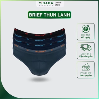 [COMBO 4] Quần Lót Nam Dáng Brief Chất Liệu Thun Lạnh 4 Chiều Thoáng Mát Thương Hiệu WOADA LK111
