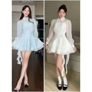 Nesi Dress Wonderhouse Đầm thiết kế sơ tay dài dáng xòe tua rua chất vải dày dặn dự tiệc, dạo phố sang trọng nữ tính