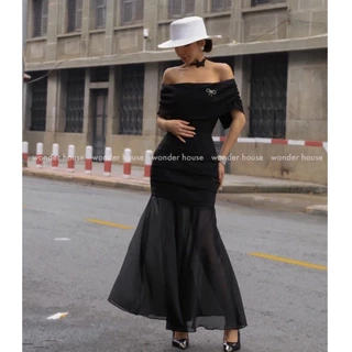 Wonderhouse Vanila Dress đầm trễ vài dáng dài dự tiệc sang chảnh chất vải dày dặn