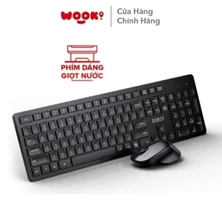 Bộ Bàn Phím Và Chuột Tĩnh Âm Không Dây ROBOT KM4000 2.4GHz Độ Phân Giải 1600DPI Hàng Chính Hãng Bảo Hành 12 Tháng