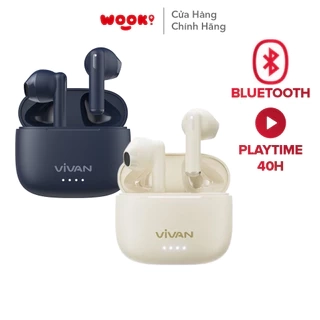 Tai Nghe Bluetooth VIVAN GT2 Cream/ Midnight In-ear Chống Ồn ENC Playtime Đến 40H Chống nước IPX4