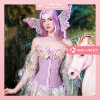 Célia - Đai Gen Nịt Bụng Latex Lưới WSTORE Tím 27 Xương, 4 Nấc Cài, Thông Hơi - Gỉam Eo Sau Sinh & Sau Hút Mỡ By W.Stor