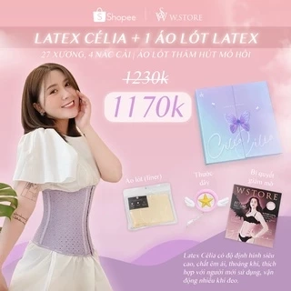 Đai Nịt Bụng Latex Sau Sinh - Latex Celia Tím 27 Xương Chuẩn WSTORE,Thoáng Khí