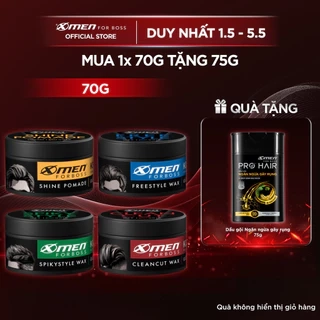 Sáp vuốt tóc nam Wax/Pomade Xmen for Boss 70g - Giữ nếp 8H với Keratin giúp tóc chắc khỏe