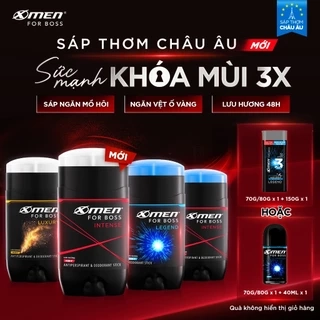 Sáp Khử Mùi Xmen For Boss 70g/80g + Tặng Tắm Gội 3in1 150gx1 Hoặc Lăn 40mlx1 Legend - Sáp Thơm Châu Âu