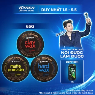 Sáp vuốt tóc Xmen Salon Solution 65g - 8h giữ nếp với 3 lựa chọn