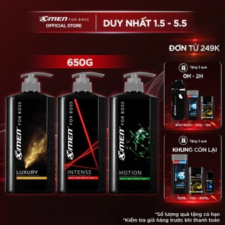 Sữa tắm nước hoa X-Men For Boss 650g Intense/Luxury/Motion - Hương nước hoa châu Âu