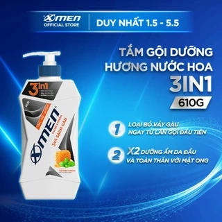 Tắm Gội Dưỡng Xmen Clean & Fresh 3in1 Sạch Gàu / 2in1 Sạch Sâu 610g