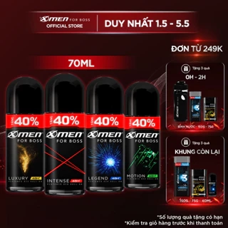 Lăn khử mùi X-Men For Boss Intense/ Luxury/Legend/Motion 70ml - Hương nước hoa châu Âu