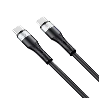 Cáp Sạc nhanh Trusmi 100W C TO C Digital Fast Charging Braided Cable Black 1M