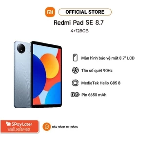 Máy tính bảng Redmi Pad SE 8.7 Wifi (4+128GB) | LCD 90Hz | MediaTek Helio G85 8 | Pin 6650mAh