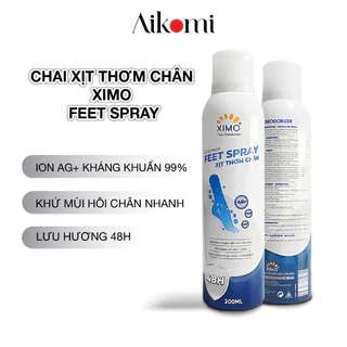 Bình xịt ngăn mùi hôi chân XIMO Feet Spray Xịt khử mùi thơm chân hạn chế vi khuẩn và lưu giữ mùi hương cho lòng bàn chân