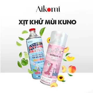 Chai xịt khử mùi giày dép, chống hôi chân nano bạc KUNO dung tích 260ml