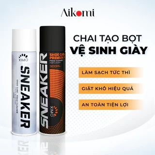 Chai Xịt Tạo Bọt Vệ Sinh Giày XIMO Cao Cấp 300ml làm sạch giày cao cấp giúp giày trắng sáng như mới (VSG02)