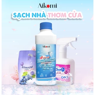 Combo Sạch Nhà Thơm Cửa Bột tẩy vết bẩn Ximo Chai Xịt Tẩy Cặn Canxi CleanZ Chống Ăn Mòn Inox Kèm Lọ Tỏa Hương