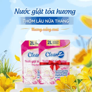 Nước giặt xả tỏa hương CleanZ đánh bay vết bẩn, hương thơm mềm mại 2L (Túi)