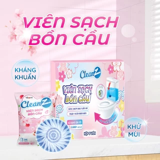 Viên sạch bồn cầu CleanZ chai thả bồn cầu sạch khuẩn tẩy sạch mảng bám khử mùi diệt vi khuẩn toilet