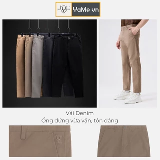 Quần Dài Kaki Trơn Nam Lưng Gài Ống Đứng Thời Trang Thương Hiệu Y2010 No Style M115 Vol 24 23649 |YaMe|