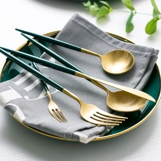 Bộ thìa dĩa ăn inox 304 cao cấp Yeahcook, phiên bản cao cấp, thiết kế cho nhà hàng sang trọng tinh tế