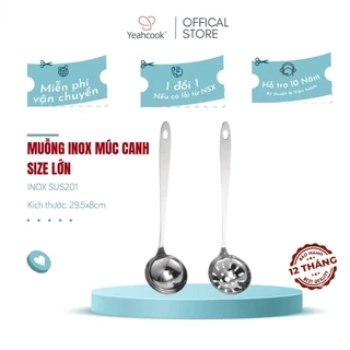 YEAHCOOK Muỗng inox size lớn phù hợp dùng cho nhà bếp
