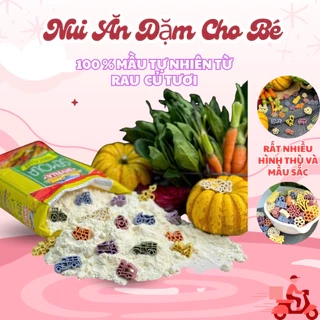Nui ăn dặm vị rau củ Mèo Ù,nui bột mỳ ý nhiều hình dáng, mầu sắc kích thích đa giác quan cho bé ăn ngon miệng