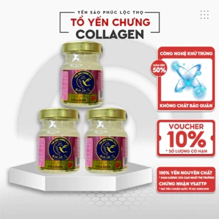 Yến chưng sẵn Collagen, tổ Yến Sào Khánh Hòa Phúc Lộc Thọ, Hũ yến chưng sẵn 35% hàm lượng yến trên 1 hũ 70ml