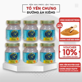 Yến chưng sẵn Combo 6 hũ cho Trẻ Em,Tổ Yến Sào Khánh Hòa Phúc Lộc Thọ,Hũ 35% hàm lượng yến trên 1 hũ 70ml