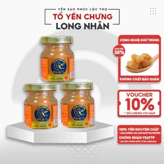 Yến chưng sẵn long nhãn, 35% hàm lượng yến tươi trong hũ 70ml, tổ Yến Sào Khánh Hòa Phúc Lộc Thọ.