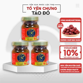 Yến chưng sẵn táo đỏ, Tổ Yến Sào Khánh Hòa Phúc Lộc Thọ,Hũ yến chưng sẵn 35% hàm lượng yến trên 1 hũ 70ml