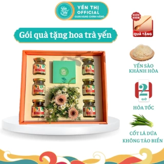 Yến Thị - Gói quà Hoa Trà Yến tặng mọi dịp sinh nhật, Lễ, 20/10, 20/11, 8-3/ 30% yến thô/ hũ 70ml