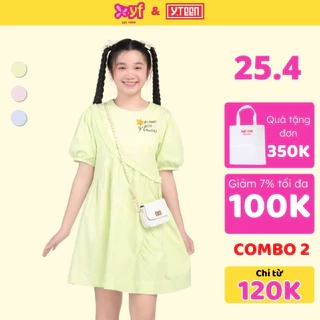 Đầm váy babydoll cho bé gái YTEEN EDX030-4 đầm váy cotton thoáng mát dễ thương cho bé gái