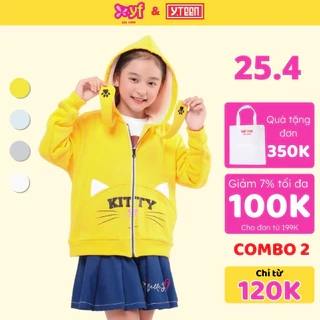Áo khoác cho bé gái YF từ 22-55 KG, chất vải 100% cotton mềm mát khi mặc TAX024-3