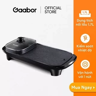 Bếp nướng lẩu điện đa năng Gaabor EH-M01A nồi lẩu nướng đa năng dung tích 1.7L công suất 1300W