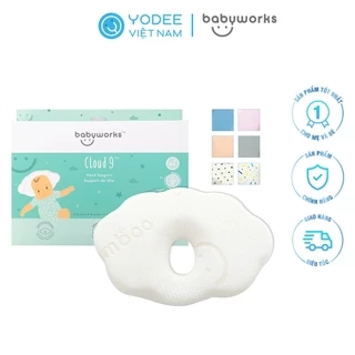 Babyworks Gối chống bẹt đầu cho bé chất liệu cao su non mềm mại và đàn hồi