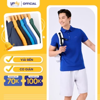 Áo POLO nam cotton mềm mịn thoáng khí co giãn hạn chế nhăn nhàu thương hiệu Yody - APM7459
