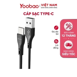 Dây cáp sạc cho điện thoại smartphone Android đầu Type-C Yoobao C6 dài 1m