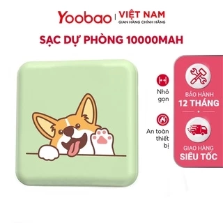 Sạc dự phòng mini dễ thương 10000mAh Yoobao M4 mini Sạc đồng thời 2 cổng Hàng phân phối chính hãng