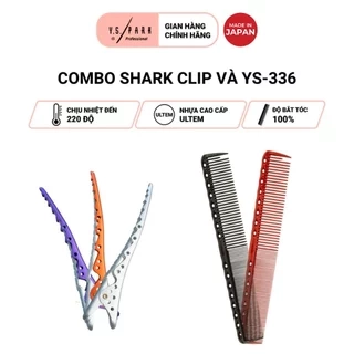 Combo Lược cắt tóc YS-336 và Kẹp làm tóc CLIPS hàng chính hãng YS Park nhập khẩu Nhật Bản