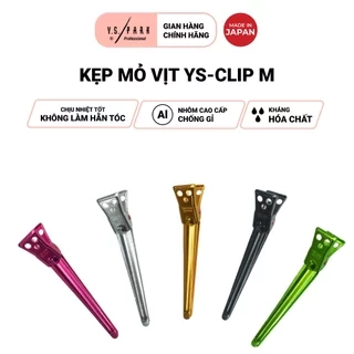 Kẹp mỏ vịt làm tóc YS PARK CLIP-M chất liệu nhôm chống gỉ kháng hóa chất size M - hàng chính hãng Made in Japan