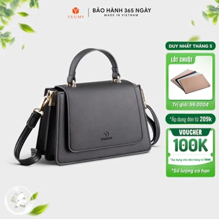 Túi Yuumy (Thời trang nữ nắp gập dạng hộp size 21 - Túi đeo chéo da Seasand YN155)