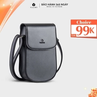 Túi Yuumy (Thời trang nữ đựng điện thoại mini trơn - Túi đeo chéo da Seasand YN225)
