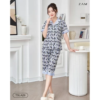 BỘ MẶC NHÀ SHE BY ZAM - TSLA29 - BỘ NGẮN TAY QUẦN LỬNG MICKEY XÁM