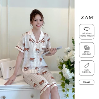 BỘ MẶC NHÀ SHE BY ZAM - TSLA46 - BỘ NGẮN TAY QUẦN LỬNG NGỰA NÂU