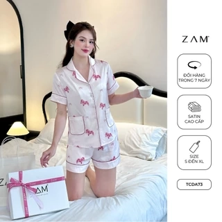 BỘ MẶC NHÀ ZAM - TCDA73 - BỘ NGẮN TAY QUẦN ĐÙI NGỰA CHẤM BI HỒNG