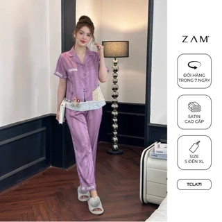 BỘ MẶC NHÀ ZAM - TCLA71 - BỘ NGẮN TAY QUẦN DÀI LAVISH TÍM