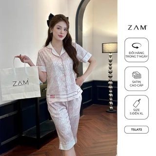 BỘ MẶC NHÀ ZAM - TSLA72 - BỘ NGẮN TAY QUẦN LỬNG  MUST DASH HỒNG
