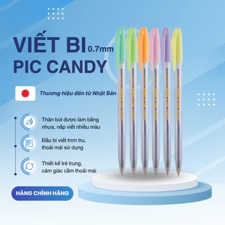 Bút bi nắp Pic Candy 0.7mm mực xanh - Zebra [Chính hãng]